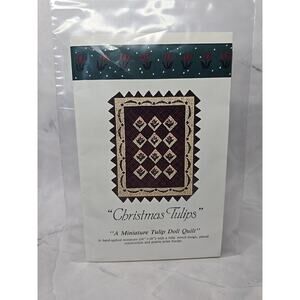 St. Nicole Designs Doll Quilt Pattern Christmas Tulips